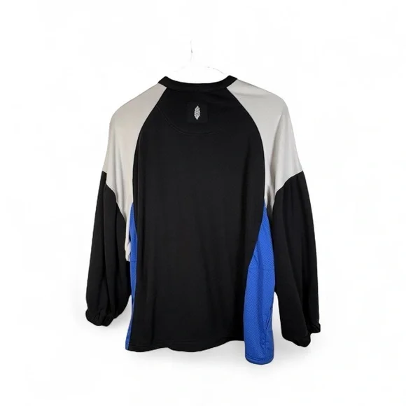 FP Movement by Free People Black and Blue Mens Zip Up Sweater Large